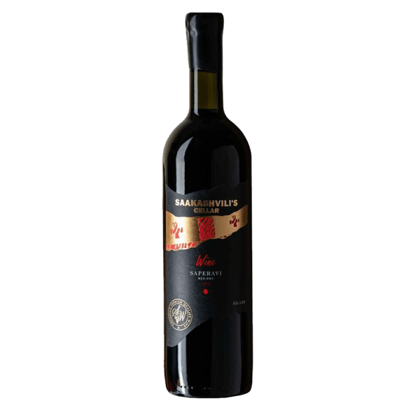 Gruzínské červené víno Saperavi Saakashvili's Cellar z Gruzie s výjimečnou chutí a kvalitou v elegantní lahvi