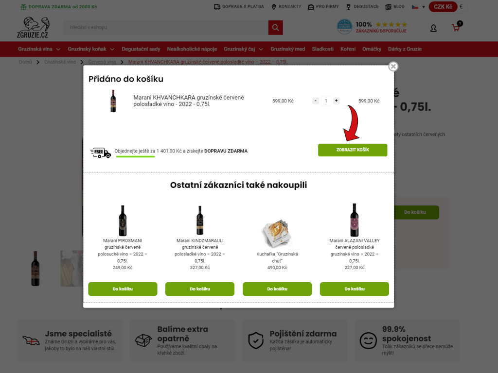 Marani KHVANCHKARA gruzínské červené polosladké víno 2022, 0,75l, tradiční produkt z Gruzie