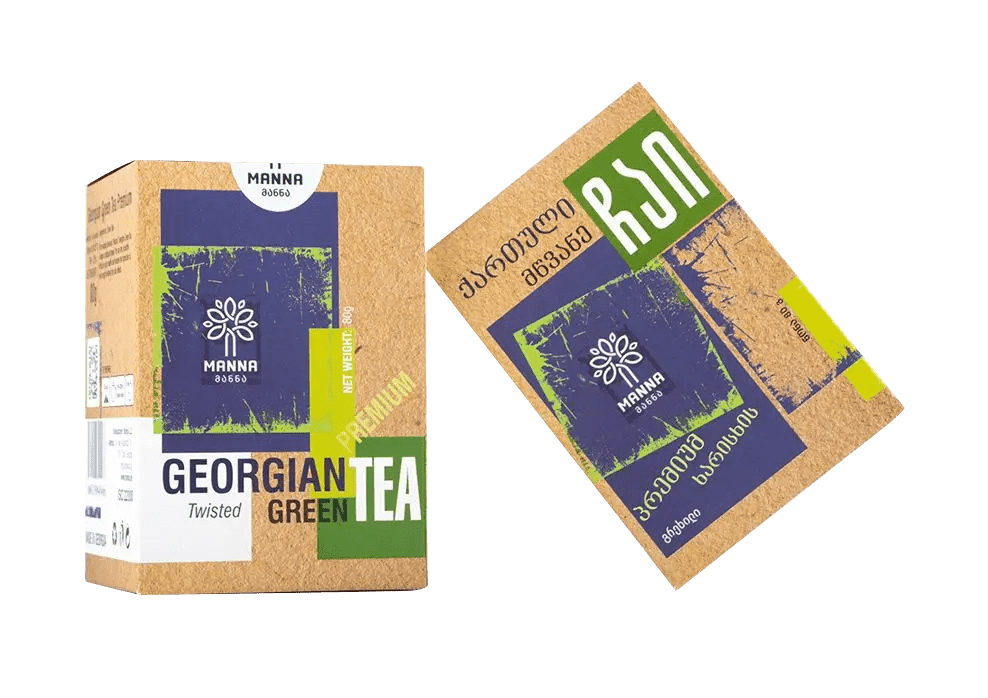 Gruzínský zelený čaj sypaný - 70g. Gruzínský zelený čaj je vyroben ze 100% zeleného čaje a vyniká jedinečnou chutí a unikátní aroma, které získává díky výrazným teplotním změnám mezi dnem a nocí a spojení mořského a horského klimatu. Tento čaj vytváří příjemnou náladu a má pozitivní účinky na vaše zdraví. Pomáhá ke snížení tělesné hmotnosti bez nežádoucích vedlejších efektů a prospívá vašemu zdraví díky biologicky aktivním látkám. Obsahuje antioxidanty, aromata, třísloviny, kofein a vitamín C. Gruzínský zelený čaj Manna z Gruzie s prémiovou kvalitou v dárkovém balení 80g