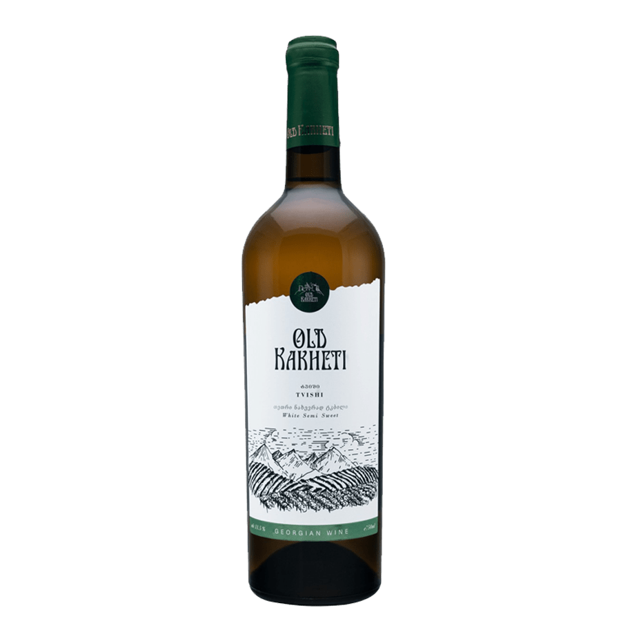 Old Kakheti TVISHI white semi-sweet wine - 2023 - 0,75l. Old Kakheti Tvishi is a white semi-sweet wine that has a light straw colour. It has a delicate, harmonious taste, varietal flavours and a pleasant sweetness. Old Kakheti Tvishi bilé polosladké víno