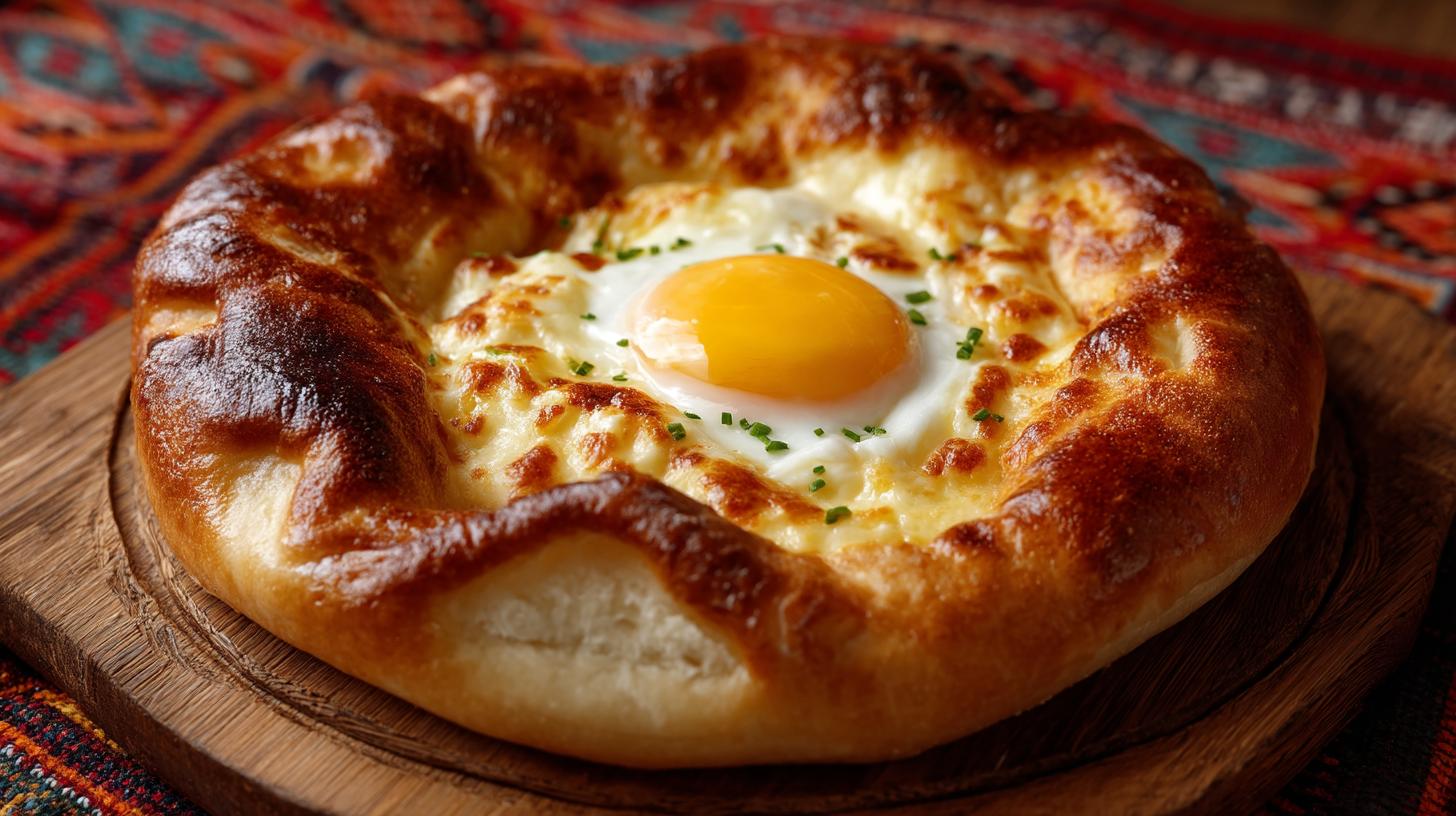 Adžarské chačapuri – chléb se sýrem, vejcem a máslem. Adžarské chačapuri jako součást moderní gastronomie
