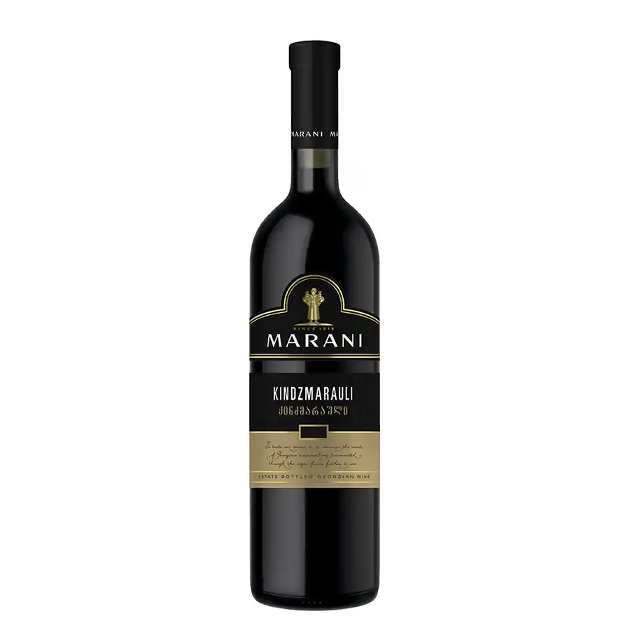 Marani KINDZMARAULI red semi-sweet wine - 0,75l. Marani Kindzmarauli is a red semi-sweet wine from Georgia that is the best known and most popular in its category. When tasting this wine, you will notice intense notes of ripe blackberries and raspberry marmalade, which represent a magnificent explosion of sweetness and freshness. It gradually moves into a delicate finish with lively acidity and subtle fruit sweetness, giving the wine its unique character. During the Soviet era, this wine was produced exclusively for the upper classes and was not available to the general public. Ideal for desserts, fruit salads and fine cheeses. Marani Kindzmarauli gruzínské červené polosladké víno. Oblíbené víno Stalina.